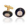 Isle Of Man Golf Ball W/Clubs Coin Cuff Links