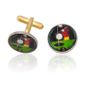 Isle Of Man Golfer Coin Cuff Links