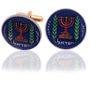 Israel Big Menorah Coin Cuff Links