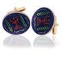 Israel Big Menorah Coin Cuff Links