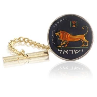 Israel Lion Coin Tie Tack
