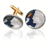 Italy Michelangelo'S David Coin Cuff Links