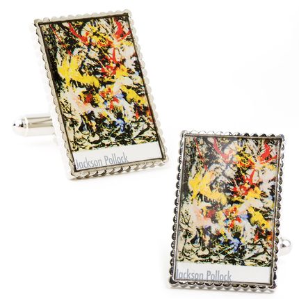 Jackson Pollock Abstract Expressionists Stamp Cufflinks