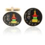 Korea Temple Coin Cuff Links