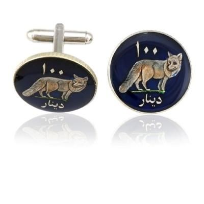 Kurdistan Wolf Coin Cuff Links