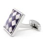 Lapis and Pearl Checkered Cufflinks