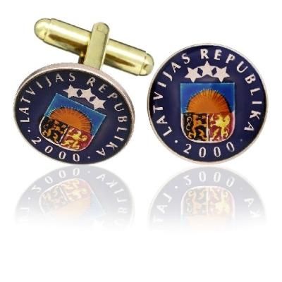 Latvia Coin Cuff Links