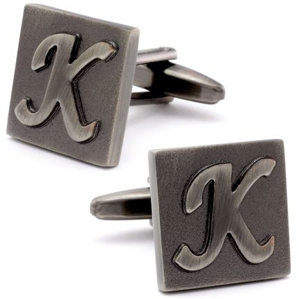 Letter K Square Cufflink