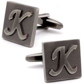 Letter K Square Cufflink