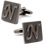 Letter N Square Cufflinks