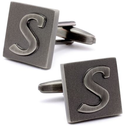 Letter S Square Cufflinks