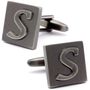 Letter S Square Cufflinks