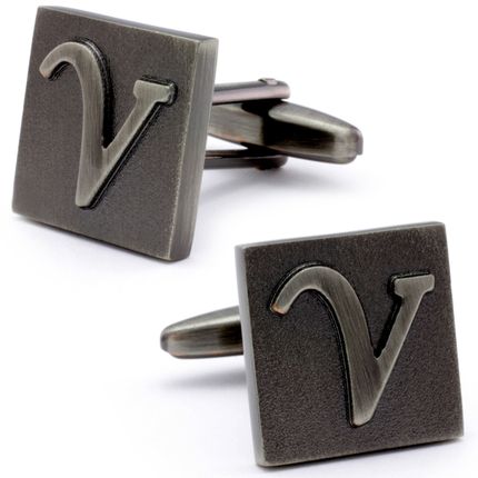 Letter V Square Cufflinks