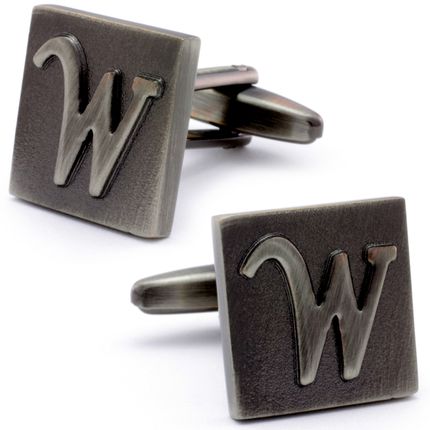 Letter W Square Cufflinks