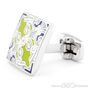 Lime Morning Glory Cufflinks