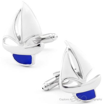 Little Boat Blue Cufflinks