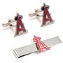 Los Angeles Angels Cufflinks And Tie Bar Gift Set