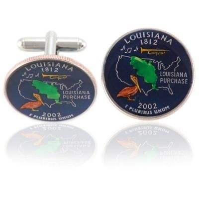 Louisianan Quarter Coin Cuff Links