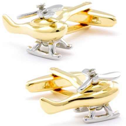 Love Dream Gold Helicopter Cufflinks