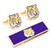 Lsu Tigers Cufflinks And Money Clip Gift Set