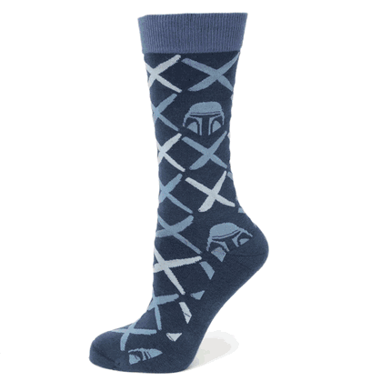 Mandalorian Helmet Navy Men's Socks