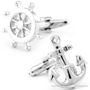 Marine Sailor Silver Nautical Cufflinks
