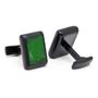 Matte Black and Green Jade JFK Presidential Cufflinks