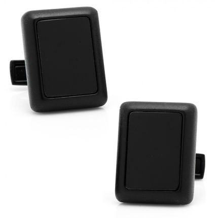 Matte Black and Onyx JFK Presidential Cufflinks