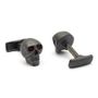 Matte Black Skulls with Imitation Ruby Eyes Cufflinks