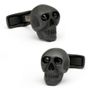 Matte Black Skulls with Jet Black Eyes Cufflinks