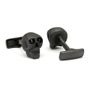 Matte Black Skulls with Jet Black Eyes Cufflinks