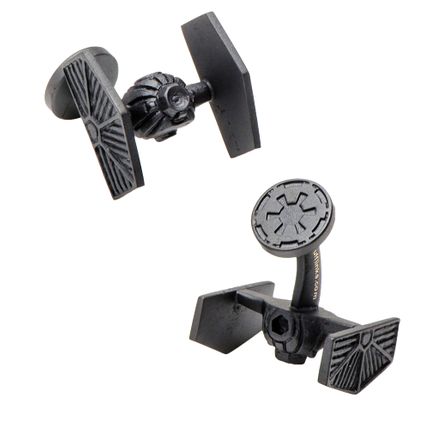 Matte Black Tie Starfighter Cufflinks