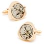 Matte Rose Gold Triangle Watch Movement Cufflinks