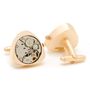 Matte Rose Gold Triangle Watch Movement Cufflinks