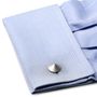 Matte Silver Double Spike Cufflinks-CLI-RR-439-MS