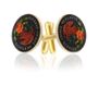Mexico Small Eagle Coin Cuff Links