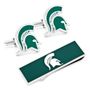 Michigan State Spartans Cufflinks And Money Clip Gift Set