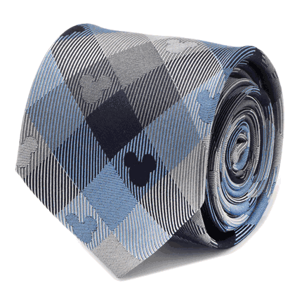 Mickey Mouse Blue Plaid Mens Tie