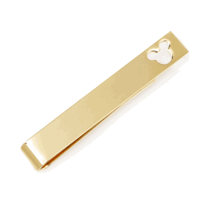 Mickey Mouse Cut Out Gold Tie Bar