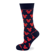 Mickey Mouse Silhouette Blue Socks