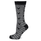 Mickey Silhouette Chevron Black Men's Socks