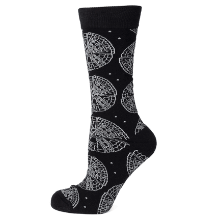 Millennium Falcon Blueprint Black Men's Socks