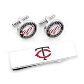Minnesota Twins Cufflinks And Money Clip Gift Set