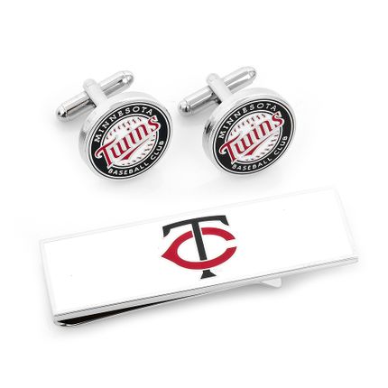 Minnesota Twins Cufflinks And Money Clip Gift Set