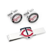 Minnesota Twins Cufflinks And Tie Bar Gift Set