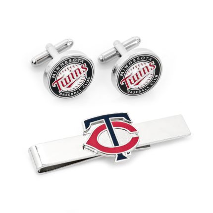 Minnesota Twins Cufflinks And Tie Bar Gift Set