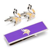 Minnesota Vikings Cufflinks And Money Clip Gift Set