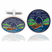 Missourian Quarter Coin Cuff Links