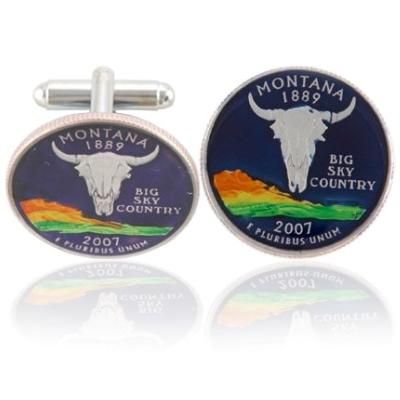 Montanan Quarter Coin Cuff Links