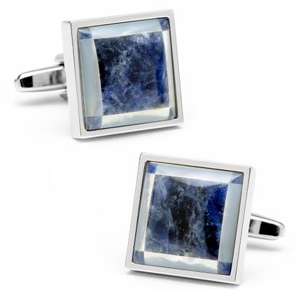 MOP & Lapis Four Corners Cufflinks